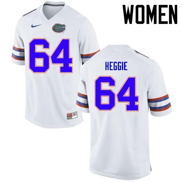 NCAA Florida Gators Tyler Jordan Women's #64 Nike White Stitched Authentic College Football Jersey RXM4464TJ